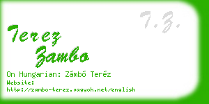 terez zambo business card