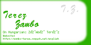 terez zambo business card